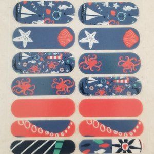 Jamberry Nails Custom Design, Nautical Theme